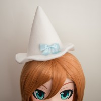 White with Baby Blue Ribbon